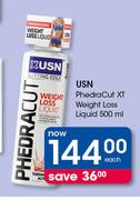 USN PhedraCut Weight Loss Liquid-500ml Each