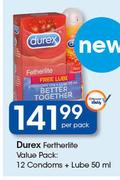 Durex Fertherlite Value Pack 12 Condoms + Lube-50ml Per Pack