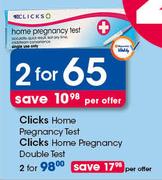  Clicks Home Pregnancy Double Test-For 2
