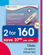Clicks Ovulation 4 Pack Test-For 2