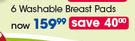 Avent 6 Washable Breast Pads-Each