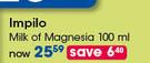 Impilo Milk Of Magnesia-100ml Each