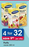Purity Jucies-4X200ml