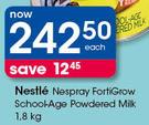 Nestle Nespray Forti Grow School Age Powered Milk-1.8kg Each