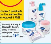 Purity & Elizabeth Anne's Baby Toiletries-Each