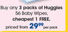Huggies 56 Baby Wipes-Per Pack