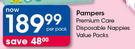 Pampers Premium Care Disposable Nappies value Packs-Per Pack
