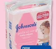 Johnson's 288 Baby Wipes-Per Pack