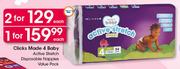Clicks Made 4 Baby Active Stretch Disposable Nappies Value Pack-Each
