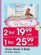 Clicks Made 4 Baby Wipes-80's Each