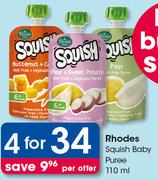 Rhodes Squish Baby Puree-4X110ml