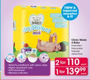 Clicks Made 4 Baby Dryprotect Disposable Nappies Value Pack-Each