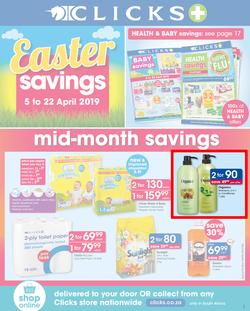 Clicks : Easter Savings (5 Apr - 22 Apr 2019), page 1