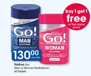 Nativa Gol Man Or Woman Multivitamin-60 Tablets Per Offer