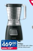 Philips Jug Blender With Coffee Grinder Attachment-Each