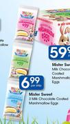 Mister Sweet 3 Milk Chocolate Coated Marshmallow Eggs-Per Strip