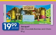Jacquot Milk Chocolate Bunnies & Chicks-50g Per Pack