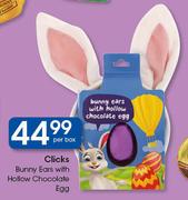 Clicks Bunny Ears With Hollow Chocolate Egg-Per Box