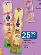 Jacquot Milk Chocolate Bunny-100g Each