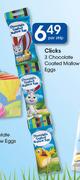 Clicks 3 Chocolate Coated Mallow Eggs-Per Strip