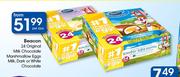 Beacon 24 Original Milk Chocolate Marshmallow Eggs Milk Dark Or White Chocolate-Per Box