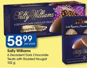 Sally Williams 6 Decadent Dark Chocolate Treats With Roasted Nougat-102g Per Pack