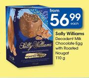 Sally Williams Decadent Milk Chocolate Egg With Roasted Nougat-110g Each