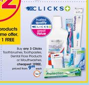 Clicks Toothbrushes, Toothpastes, Dental Floss Products Or Mouthwashes-Each
