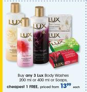 Lux Body Washes 200ml/400ml Or Soaps-Each