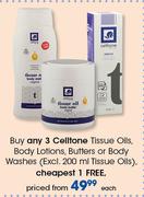 Celltone Tissue Oils, Body Lotions, Butters Or Body Washes(Excl. 200ml Tissue Oils)-Each