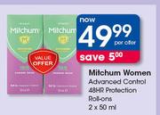 Mitchum Women Advanced Control 48 Hr Protection Roll On-2x50ml