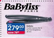 Babyliss 28mm Crystal Ceramic Wet & Dry Hair Straightener-Each