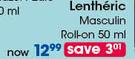 Lentheric Masculin Roll On-50ml Each