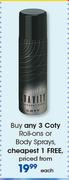 Coty Roll Ons Or Body Sprays-Each