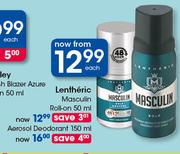 Lentheric Aerosol Deodorant-150ml Each
