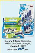 Dorco Disposable Razors Or Blade Cartridges-Each