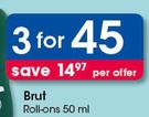 Brut Roll Ons-3X50ml