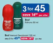Brut Roll Ons-3X50ml