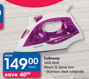 Safeway 1600 Watt Steam & Spray Iron-Each