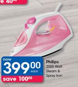 Philips 2000 Watt Steam & Spray Iron-Each