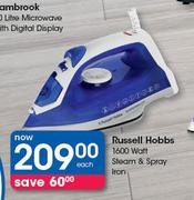 Russell Hobbs 1600 Watt Steam & Spray Iron-Each