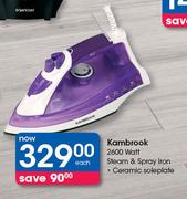 Kambrook 2600 Watt Steam & Spray Iron-Each