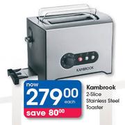 Kambrook 2-Slice Stainless Steel Toaster-Each