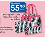 Clicks Lipstick Queen Cosmetics, Toiletry Or Vanity Bags-Each