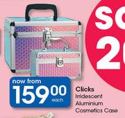 Clicks Irridescent Aluminium Cosmetics Case-Each