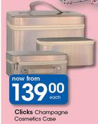 Clicks Champagne Cosmetics Case-Each