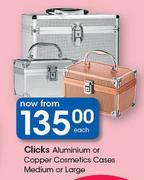 Clicks Aluminium Or Copper Cosmetics Cases Medium Or Large-Each