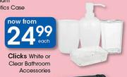 Clicks White Or Clear Bathroom Accessories-Each