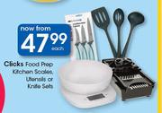 Clicks Food Prep Kitchen Scales, Utensils Or Knife Sets-Each