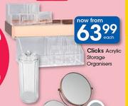 Clicks Acrylic Storage Organisers-Each